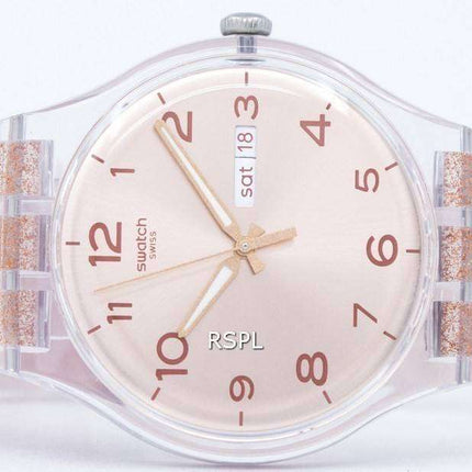 Swatch Originals Pink Glistar Quartz SUOK703 Unisex Watch