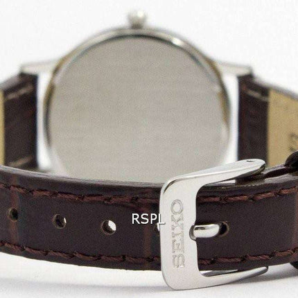 Seiko Solar White Dial Leather Strap SUP303P1 SUP303P Womens Watch
