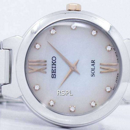 Seiko Solar Diamond Accent SUP381 SUP381P1 SUP381P Women's Watch