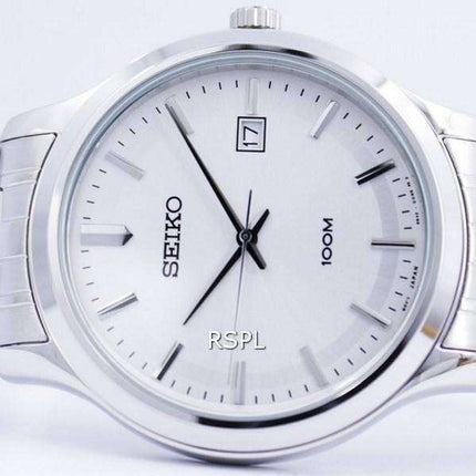 Seiko Quartz White Dial 100M SUR141 SUR141P1 SUR141P Men's Watch