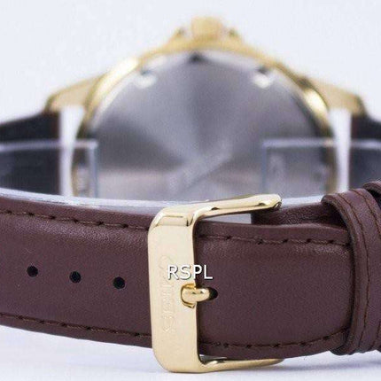 Seiko Quartz White Dial Brown Leather SUR160 SUR160P1 SUR160P Men's Watch