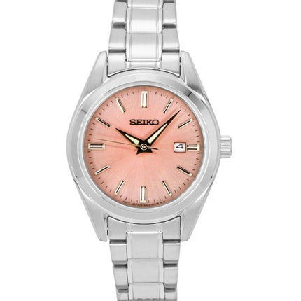 Seiko Conceptual Stainless Steel Pink Dial Quartz SUR529P1 100M Women's Watch