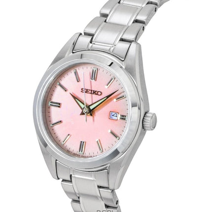 Seiko Conceptual Stainless Steel Pink Dial Quartz SUR529P1 100M Women's Watch