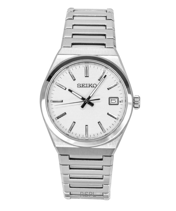 Seiko Conceptual Stainless Steel White Dial Quartz SUR553P1 100M Men's Watch