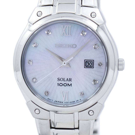Seiko Solar Diamond Accent SUT213 SUT213P1 SUT213P Women's Watch
