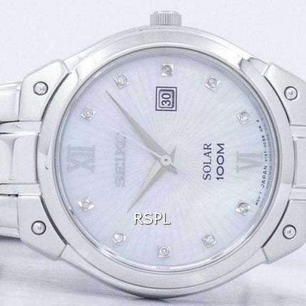 Seiko Solar Diamond Accent SUT213 SUT213P1 SUT213P Women's Watch