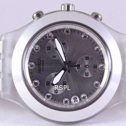 Swatch Irony Diaphane Full-Blooded Silver Chronograph SVCK4038G Unisex Watch