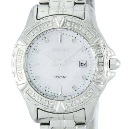 Seiko Quartz Diamond Accent 100M SXDA97 SXDA97P1 SXDA97P Women's Watch