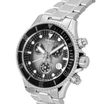 Tissot Seastar 1000 Chronograph Stainless Steel Black Dial Quartz Diver's T120.217.11.061.00 300M Men's Watch