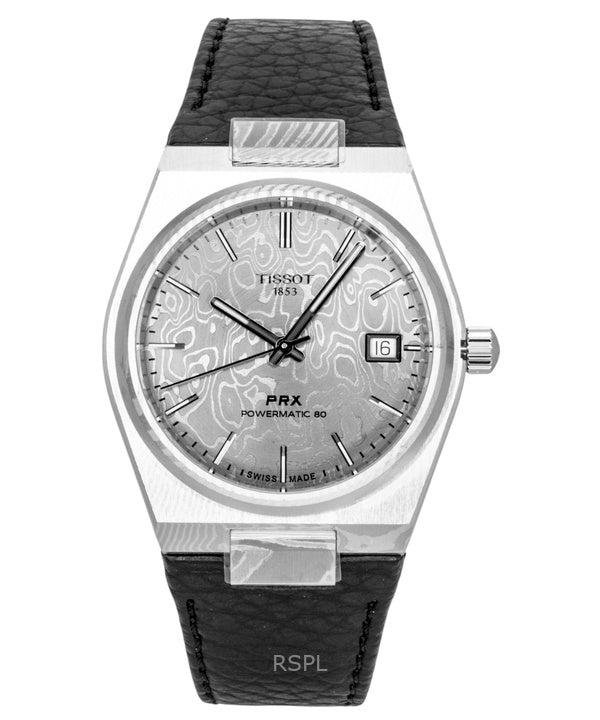 Tissot PRX Damascus Steel Synthetic Strap Grey Dial Automatic T137.807.96.081.00 100M Men's Watch