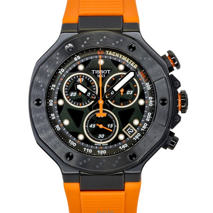 Tissot T-Race Chronograph Synthetic Strap Black Dial Quartz T141.417.37.051.02 100M Men's Watch