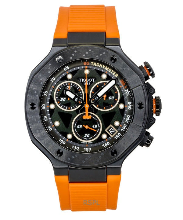 Tissot T-Race Chronograph Synthetic Strap Black Dial Quartz T141.417.37.051.02 100M Men's Watch