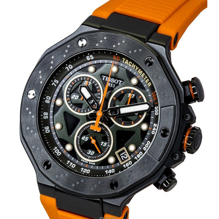 Tissot T-Race Chronograph Synthetic Strap Black Dial Quartz T141.417.37.051.02 100M Men's Watch