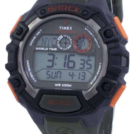 Timex Expedition Shock World Time Indiglo Digital T49972 Men's Watch