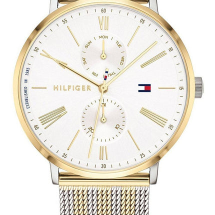 Tommy Hilfiger Jenna White Dial Two Tone Stainless Steel Quartz 1782074 Women's Watch