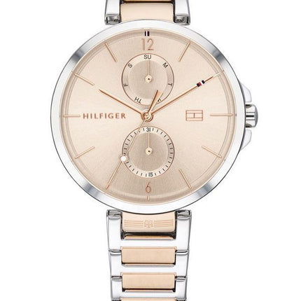 Tommy Hilfiger Two Tone Stainless Steel Multifunction Rose Gold Dial Quartz 1782127 Womens Watch