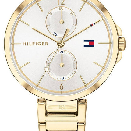 Tommy Hilfiger Angela Silver Dial Gold Tone Stainless Steel Quartz 1782128 Womens Watch