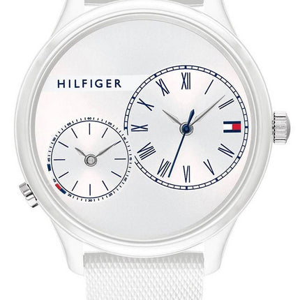 Tommy Hilfiger Meg White Dial Silicon Strap Quartz 1782145 Women's Watch