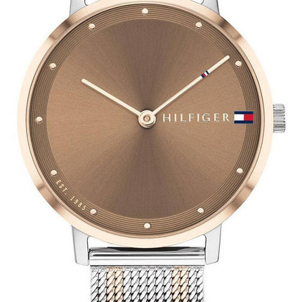 Tommy Hilfiger Pippa Brown Dial Two Tone Stainless Steel Quartz 1782152 Women's Watch