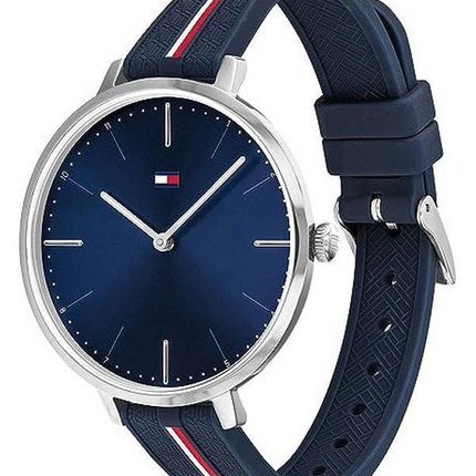 Tommy Hilfiger Navy Silicone Strap Blue Dial Quartz 1782154 Womens Watch