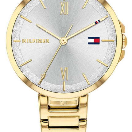 Tommy Hilfiger Reade Silver Dial Gold Tone Stainless Steel Quartz 1782207 Women's Watch
