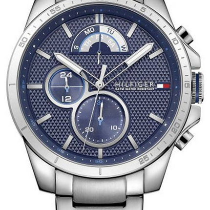 Tommy Hilfiger Decker Blue Dial Stainless Steel Quartz 1791348 Men's Watch