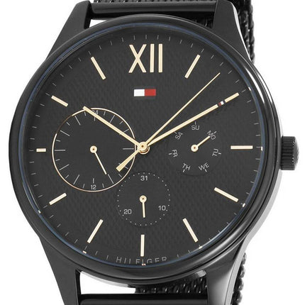 Tommy Hilfiger Damon Black Dial Stainless Steel Quartz 1791420 Men's Watch
