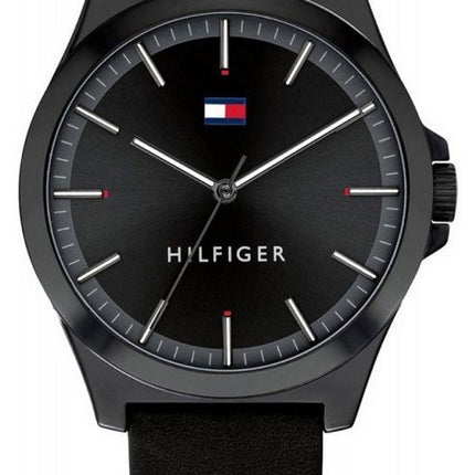Tommy Hilfiger Barclay Black Dial Leather Strap Quartz 1791715 Mens Watch