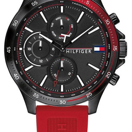 Tommy Hilfiger Bank Chronograph Silicon Strap Quartz 1791722 Mens Watch