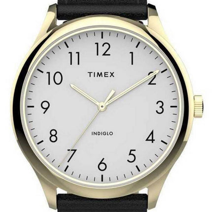 Timex Easy Reader White Dial Quartz Leather Strap TW2T71700 Men's Watch
