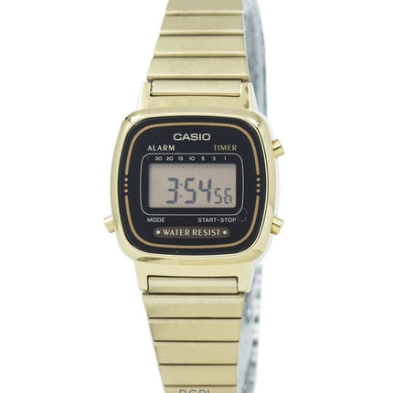 Refurbished Casio Digital Stainless Steel Alarm Timer Quartz LA670WGA-1DF Women's Watch