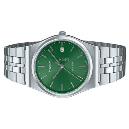Refurbished Casio Standard Analog Stainless Steel Green Dial Quartz MTP-B145D-3AV Unisex Watch