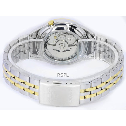 Refurbished Seiko 5 Two Tone Stainless Steel White Dial Automatic SNKL24J1 Men's Watch