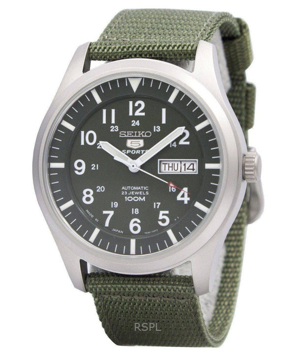 Refurbished Seiko 5 Military Automatic Sports Japan Made SNZG09J1 Men's Watch