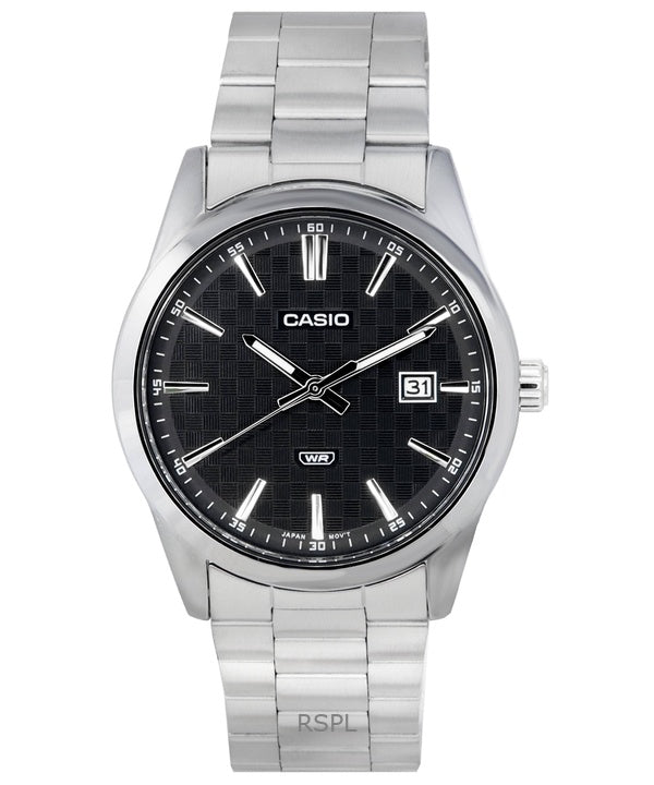 Refurbished Casio Analog Stainless Steel Black Dial Quartz MTP-VD03D-1A Men's Watch
