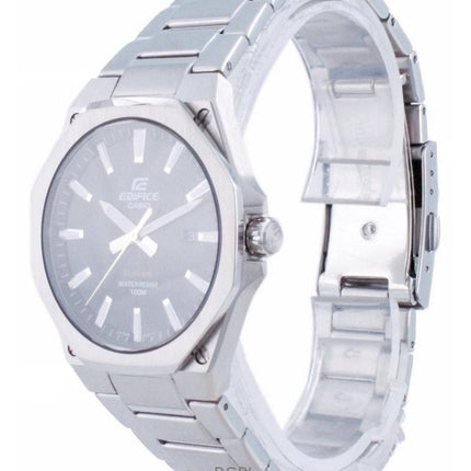 Refurbished Casio Edifice Slim Line Analog Stainless Steel Black Dial Quartz EFR-S108D-1A 100M Men's Watch
