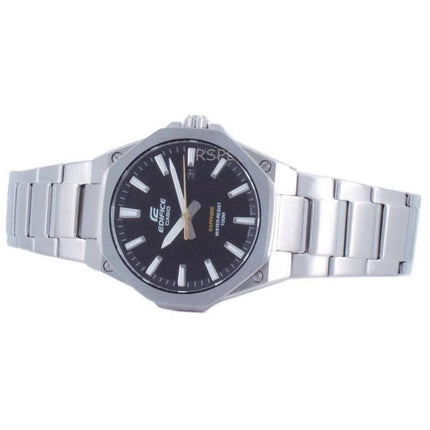 Refurbished Casio Edifice Slim Line Analog Stainless Steel Black Dial Quartz EFR-S108D-1A 100M Men's Watch