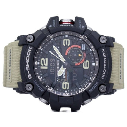 Refurbished Casio G-Shock Mudmaster Analog Digital Twin Sensor Resin Strap Black Dial Quartz GG-1000-1A5 200M Men's Watch