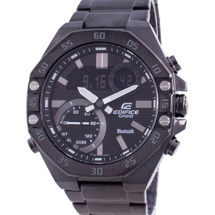 Refurbished Casio Edifice Analog Digital Smartphone Link Stainless Steel Black Dial Quartz ECB-10DC-1A 100M Men's Watch