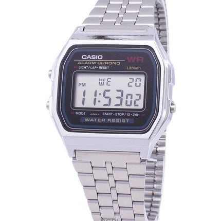 Refurbished Casio Digital Stainless Steel Quartz A159WA-N1DF Men's Watch