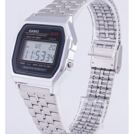 Refurbished Casio Digital Stainless Steel Quartz A159WA-N1DF Men's Watch
