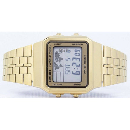 Refurbished Casio Digital Gold Tone Stainless Steel Quartz A500WGA-9DF Men's Watch