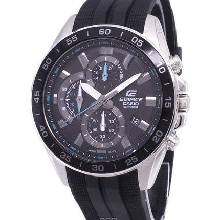 Refurbished Casio Edifice Chronograph Resin Strap Black Dial Quartz EFV-550P-1AV 100M Men's Watch