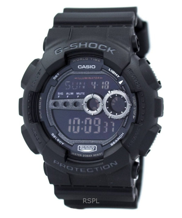Refurbished Casio G-Shock Digital Resin Strap Quartz GD-100-1BDR 200M Men's Watch