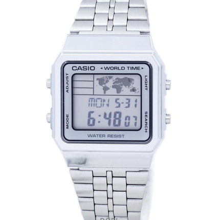 Refurbished Casio Digital Stainless Steel Quartz A500WA-7DF Men's Watch