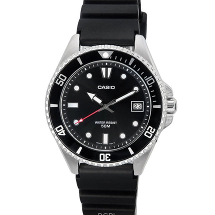 Refurbished Casio Standard Analog Resin Strap Black Dial Quartz MDV-10-1A1 Men's Watch