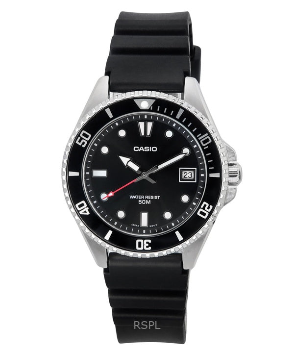 Refurbished Casio Standard Analog Resin Strap Black Dial Quartz MDV-10-1A1 Men's Watch