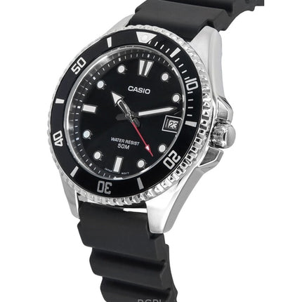 Refurbished Casio Standard Analog Resin Strap Black Dial Quartz MDV-10-1A1 Men's Watch