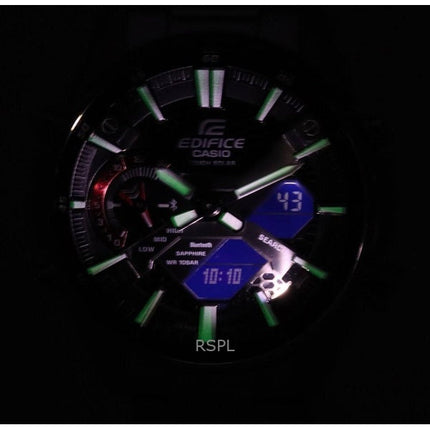 Refurbished Casio Edifice Smartphone Link Analog Digital Tough Solar ECB-S100D-1A 100M Men's Watch