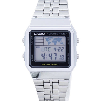 Refurbished Casio Digital Alarm World Time Quartz A500WA-1DF Men's Watch